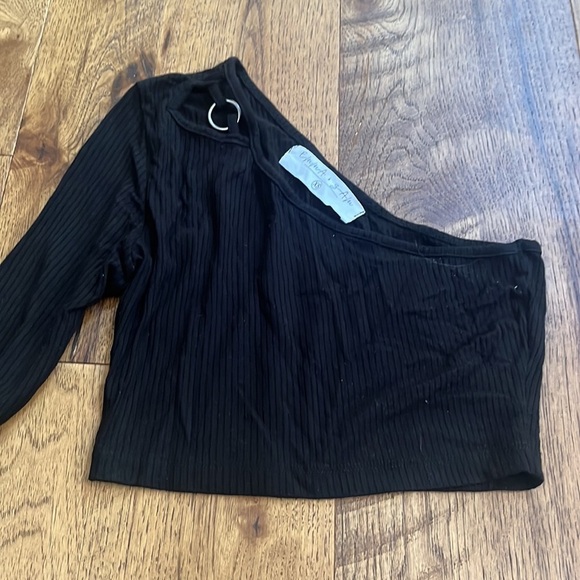 Emma & Sam Woman’s Black One Shoulder Long Sleeve Size XS - Picture 2 of 5
